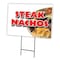 Signmission Steak Nachos Yard Sign & Stake outdoor plastic coroplast window, C-2436 Steak Nachos C-2436 Steak Nachos - alternate 1